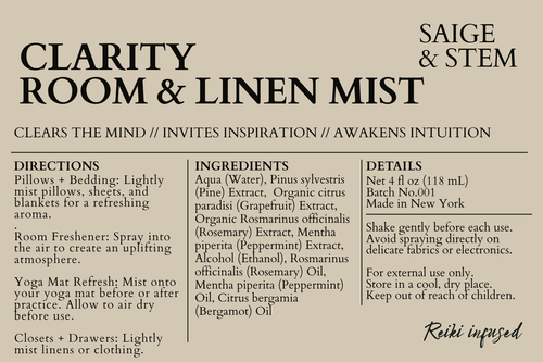 Clarity Room & Linen Mist