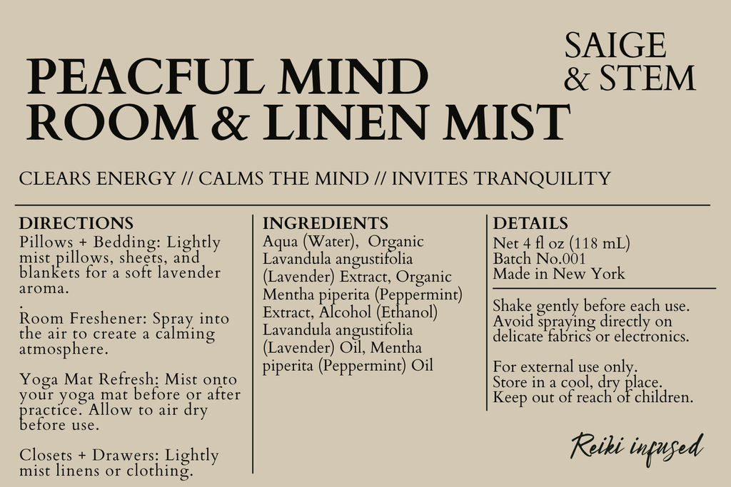 Peaceful Mind Room & Linen Mist