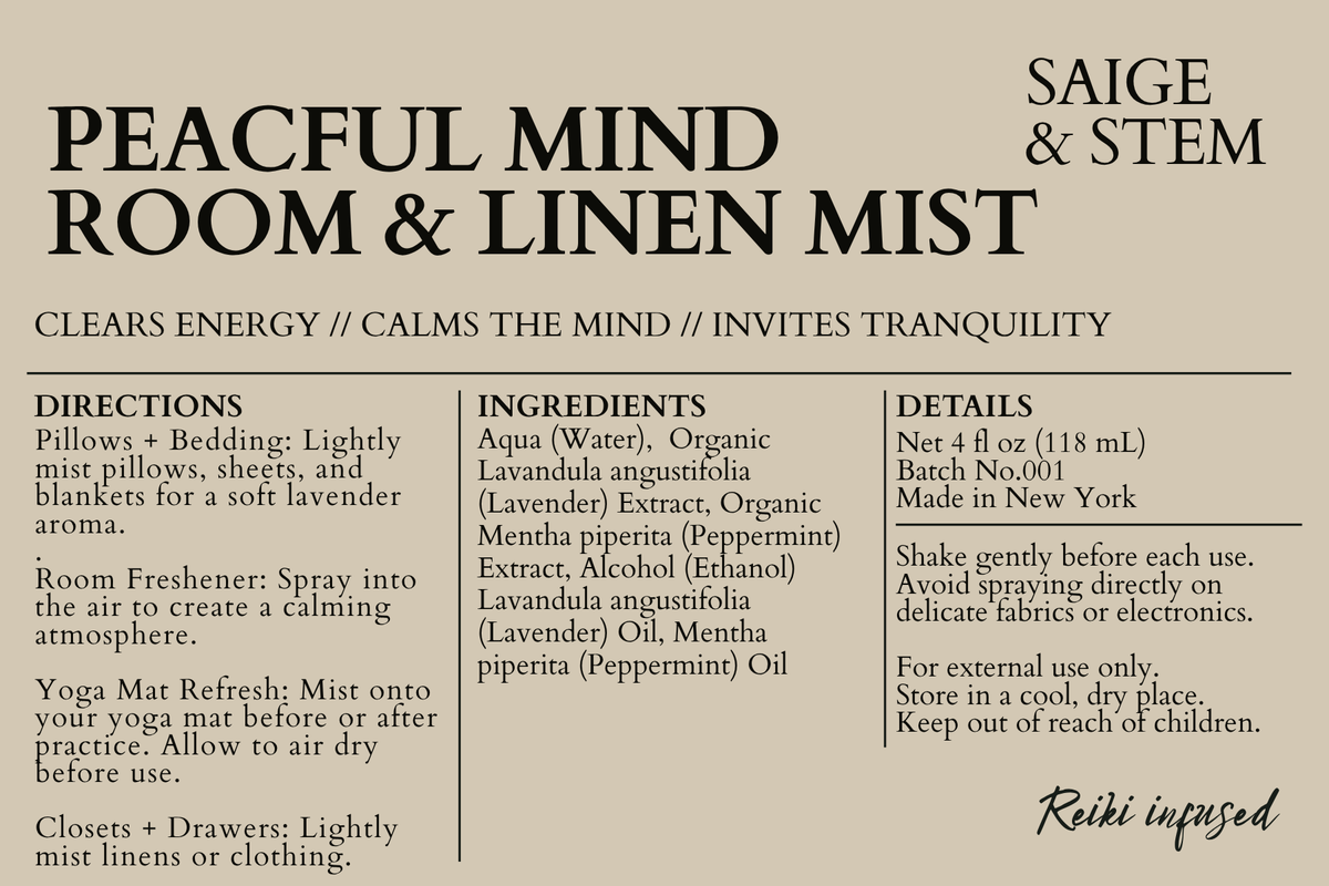 Peaceful Mind Room & Linen Mist